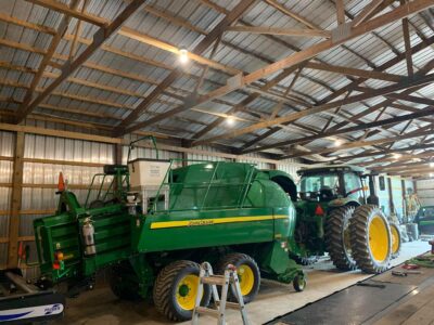 John Deere Tractor and Baler